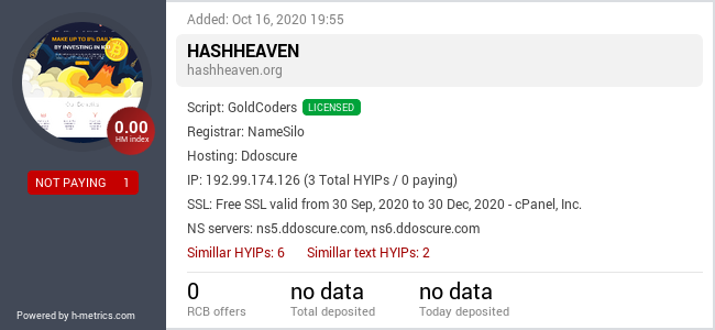 Onic.top info about hashheaven.org