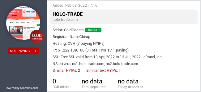 Onic.top info about holo-trade.com