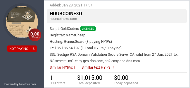 Onic.top info about hourcoinexo.com