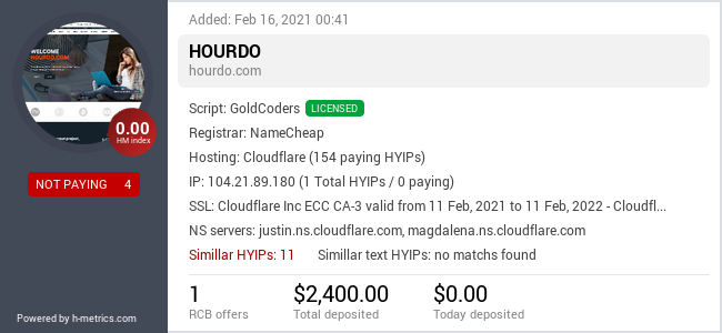 Onic.top info about hourdo.com
