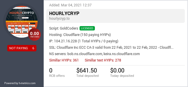 Onic.top info about hourlycryp.to