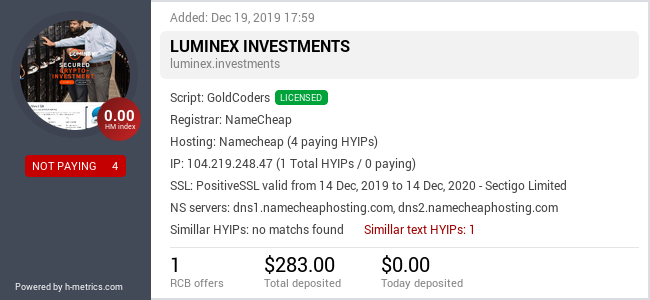 Onic.top info about luminex.investments