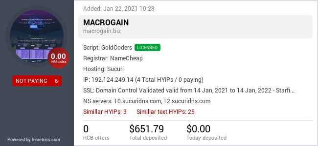 Onic.top info about macrogain.biz