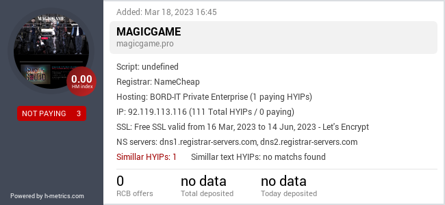 Onic.top info about magicgame.pro