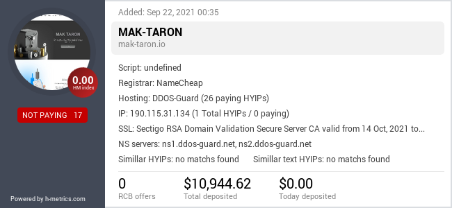 Onic.top info about mak-taron.io