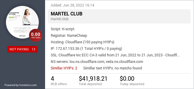 Onic.top info about martel.club