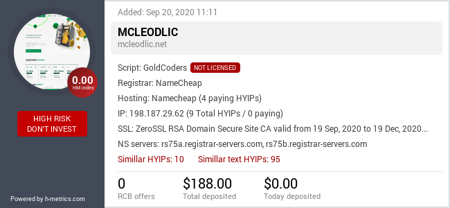 Onic.top info about mcleodlic.net