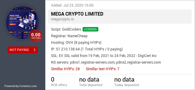 Onic.top info about megacrypto.io