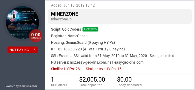 Onic.top info about minerzone.io