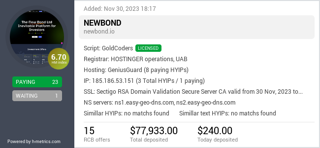 Onic.top info about newbond.io
