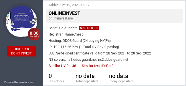 HYIPLogs.com widget for onlineinvest.me
