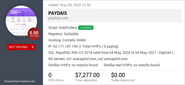Onic.top info about paydais.com