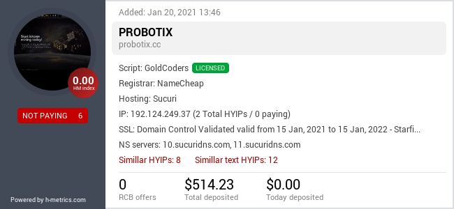Onic.top info about probotix.cc