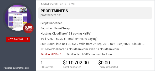 Onic.top info about profitminers.biz