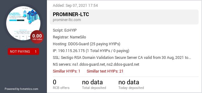 HYIPLogs.com widget for prominer-ltc.com