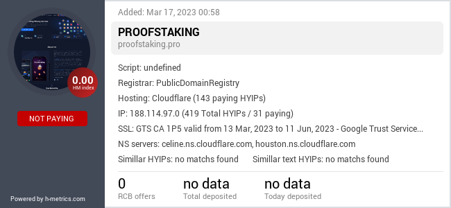 Onic.top info about proofstaking.pro