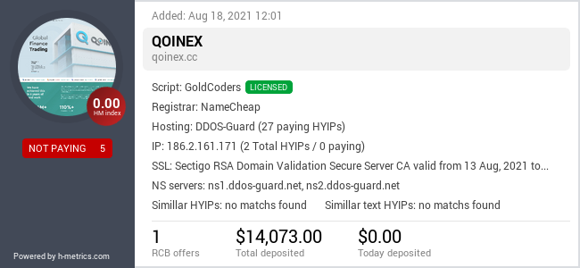 Onic.top info about qoinex.cc