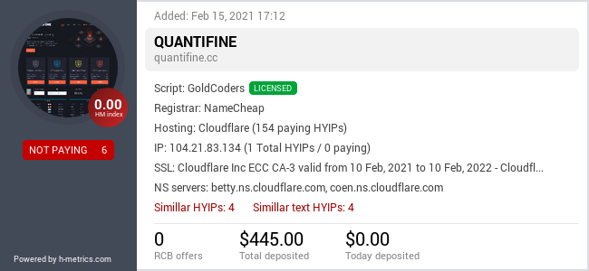 Onic.top info about quantifine.cc