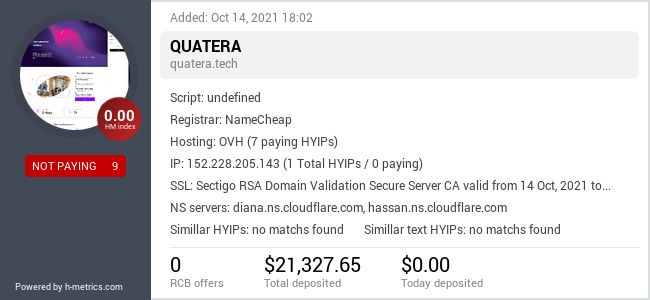 Onic.top info about quatera.tech