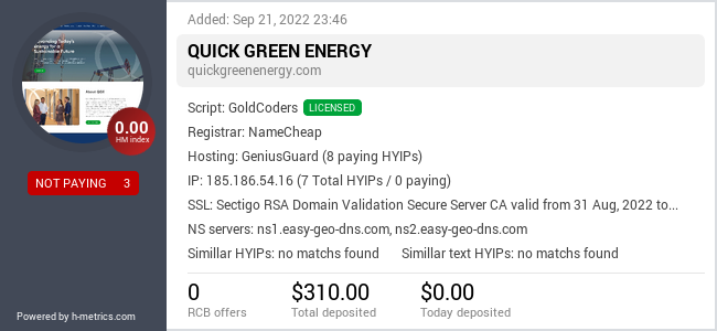 Onic.top info about quickgreenenergy.com