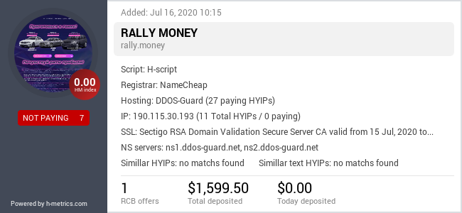 HYIPLogs.com widget for rally.money