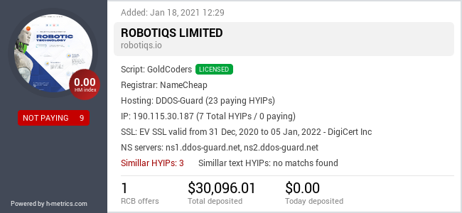 Onic.top info about robotiqs.io