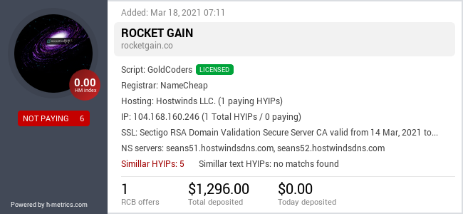 Onic.top info about rocketgain.co