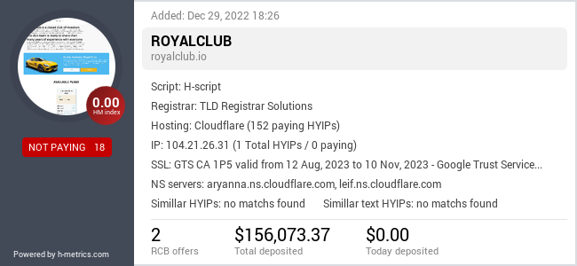 Onic.top info about royalclub.io