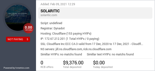 Onic.top info about solaritic.com