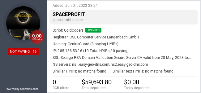 Onic.top info about spaceprofit.online