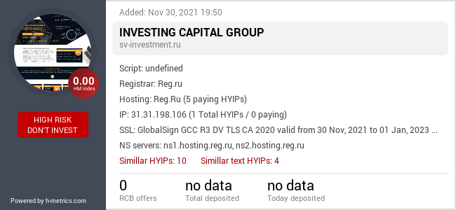 HYIPLogs.com widget for sv-investment.ru