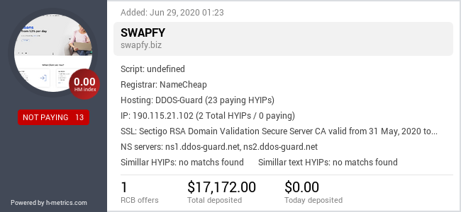 Onic.top info about swapfy.biz