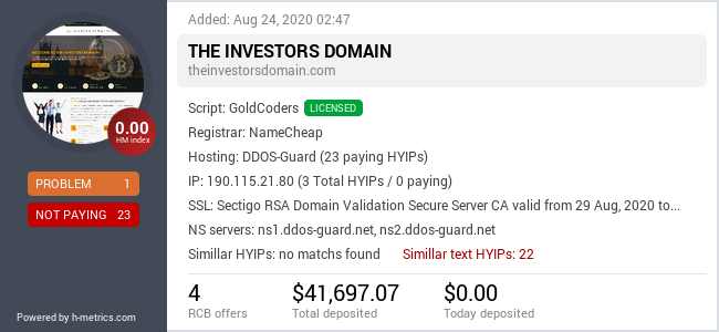 Onic.top info about theinvestorsdomain.com