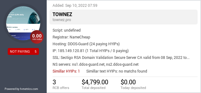 Onic.top info about townez.pro