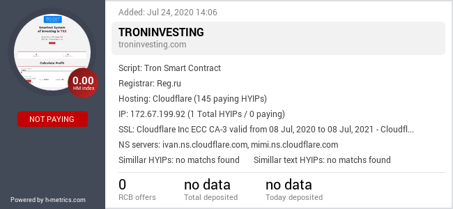 Onic.top info about troninvesting.com