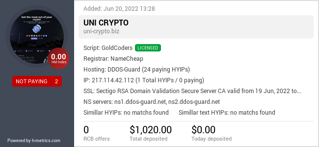 Onic.top info about uni-crypto.biz