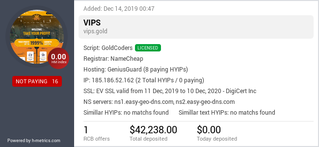 Onic.top info about vips.gold