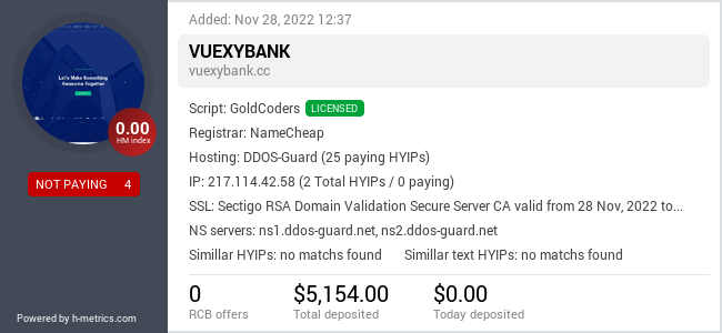 Onic.top info about vuexybank.cc