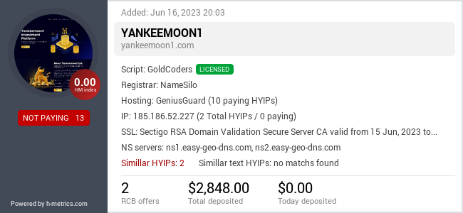 Onic.top info about yankeemoon1.com