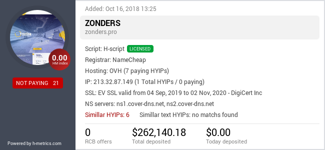 Onic.top info about zonders.pro